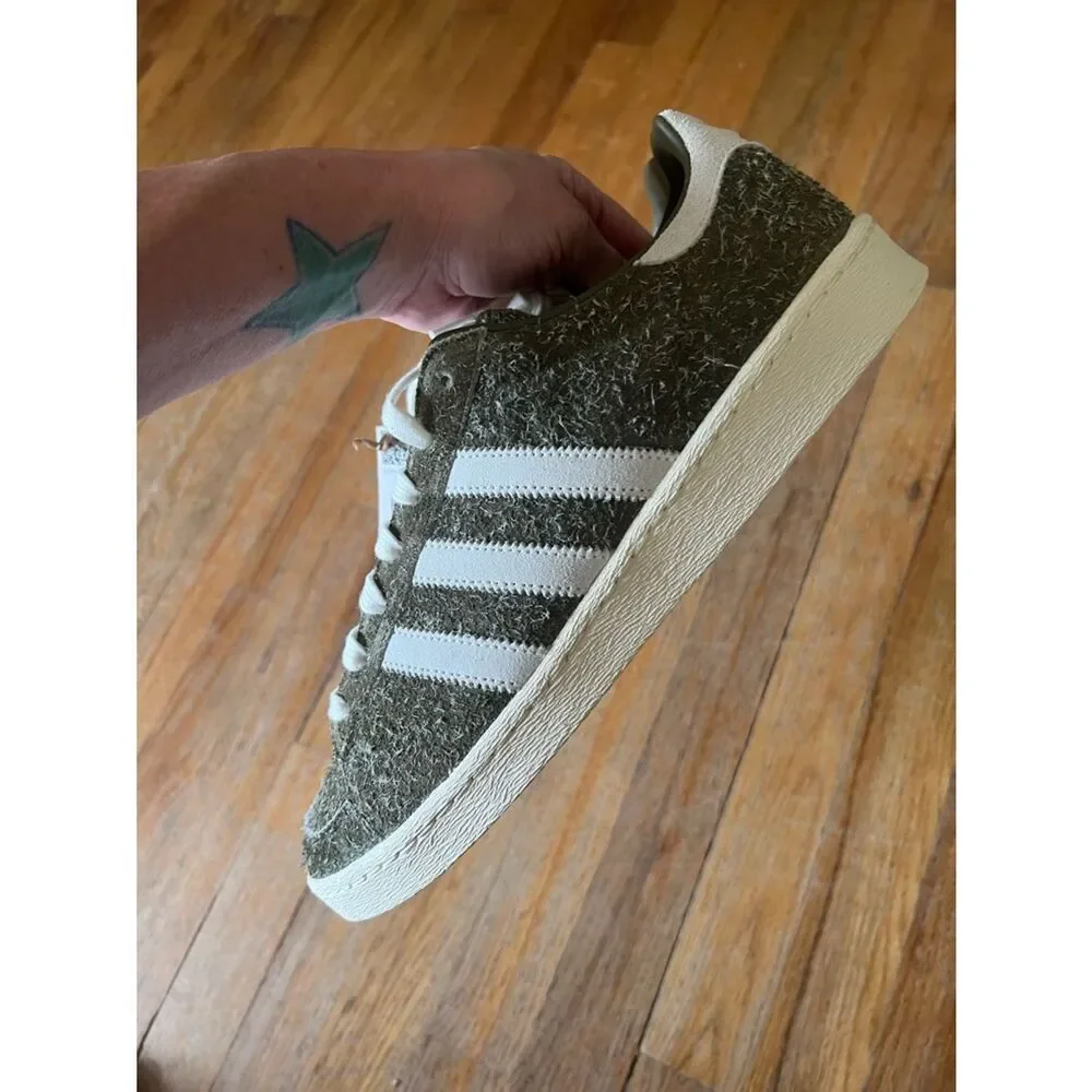 Adidas Jabbar Lo Top Sneaker Olive Green Mens 11.5